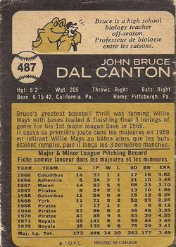 1973 O-Pee-Chee #487 Bruce Dal Canton Back