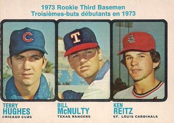 1973 O-Pee-Chee #603 1973 Rookie Third Basemen (Terry Hughes / Bill McNulty / Ken Reitz) Front