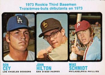 1973 O-Pee-Chee #615 1973 Rookie Third Basemen (Ron Cey / John Hilton / Mike Schmidt) Front