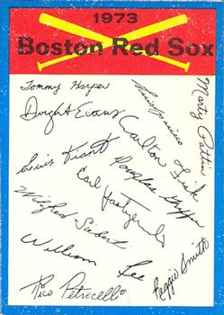 1973 O-Pee-Chee - Blue Team Checklists #NNO Boston Red Sox Front
