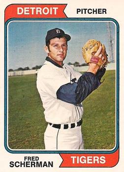 1974 O-Pee-Chee #186 Fred Scherman Front
