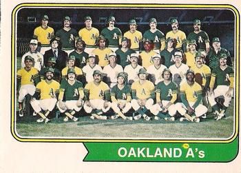 1974 O-Pee-Chee #246 Oakland A's Front