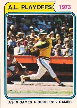 1974 O-Pee-Chee #470 1973 A.L. Playoffs Front