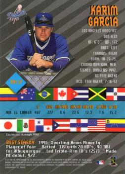 1997 Bowman - International Best #BBI 17 Karim Garcia Back