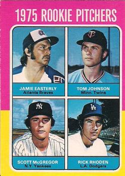 1975 O-Pee-Chee #618 1975 Rookie Pitchers (Jamie Easterly / Tom Johnson / Scott McGregor / Rick Rhoden) Front
