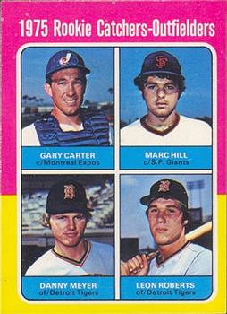 1975 O-Pee-Chee #620 1975 Rookie Catchers-Outfielders (Gary Carter / Marc Hill / Danny Meyer / Leon Roberts) Front