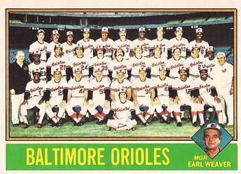 1976 O-Pee-Chee #73 Baltimore Orioles / Earl Weaver Front