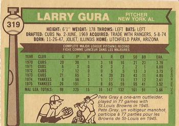 1976 O-Pee-Chee #319 Larry Gura Back