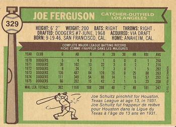 1976 O-Pee-Chee #329 Joe Ferguson Back