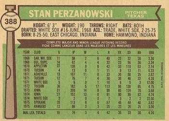 1976 O-Pee-Chee #388 Stan Perzanowski Back
