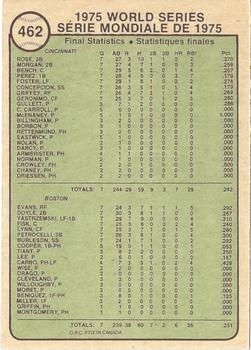 1976 O-Pee-Chee #462 1975 World Series Back