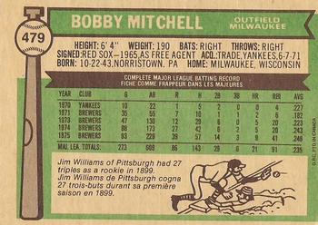 1976 O-Pee-Chee #479 Bobby Mitchell Back