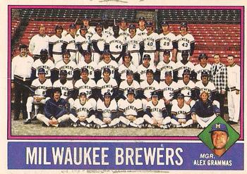 1976 O-Pee-Chee #606 Milwaukee Brewers / Alex Grammas Front
