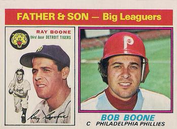1976 O-Pee-Chee #67 Ray Boone / Bob Boone Front