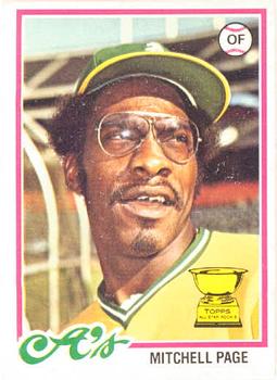 VINTAGE 1978 PAPA GINO'S MITCHELL PAGE OAKLAND A'S COLLECTOR'S SERIES #39