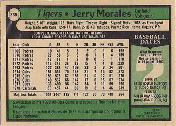 1979 O-Pee-Chee #235 Jerry Morales Back