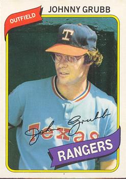1980 O-Pee-Chee #165 Johnny Grubb Front