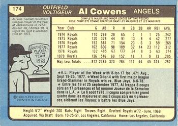1980 O-Pee-Chee #174 Al Cowens Back