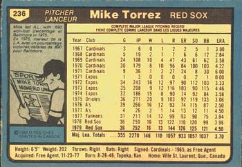1980 O-Pee-Chee #236 Mike Torrez Back