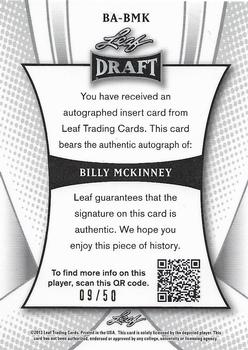 2013 Leaf Metal Draft - Prismatic Purple #BA-BMK Billy McKinney Back