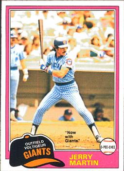 1981 O-Pee-Chee #103 Jerry Martin Front