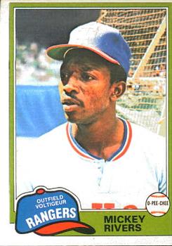 1981 O-Pee-Chee #145 Mickey Rivers Front
