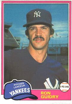 1981 O-Pee-Chee #250 Ron Guidry Front