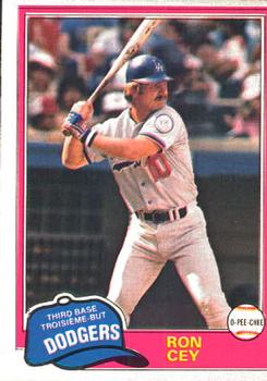 1981 O-Pee-Chee #260 Ron Cey Front
