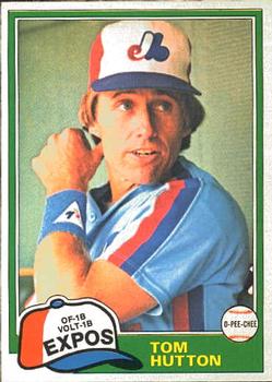 1981 O-Pee-Chee #374 Tom Hutton Front