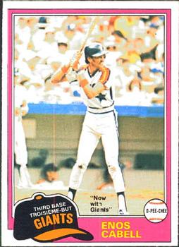 1981 O-Pee-Chee #45 Enos Cabell Front