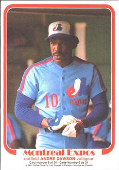 1981 O-Pee-Chee - Posters #6 Andre Dawson Front
