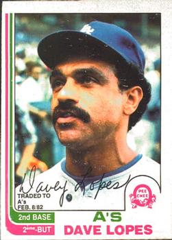 1982 O-Pee-Chee #218 Dave Lopes Front