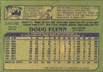 1982 O-Pee-Chee #302 Doug Flynn Back