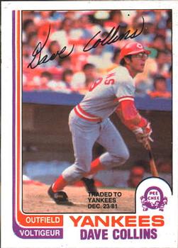 1982 O-Pee-Chee #349 Dave Collins Front