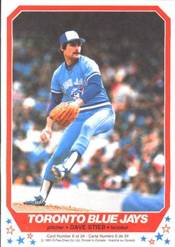 1982 O-Pee-Chee - Posters #6 Dave Stieb Front