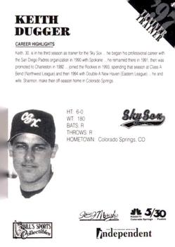 1997 Colorado Springs Sky Sox #4 Keith Dugger Back