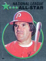 1982 O-Pee-Chee Stickers #121 Pete Rose Front
