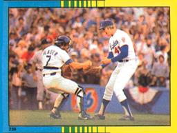 1982 O-Pee-Chee Stickers #259 1981 World Series Game 5 Front
