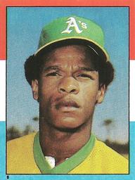 1982 Topps Stickers #8 Rickey Henderson Front