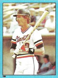 1982 Topps Stickers #108 Johnnie LeMaster Front