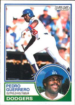 1983 O-Pee-Chee #116 Pedro Guerrero Front