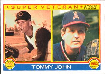 1983 O-Pee-Chee #144 Tommy John Front