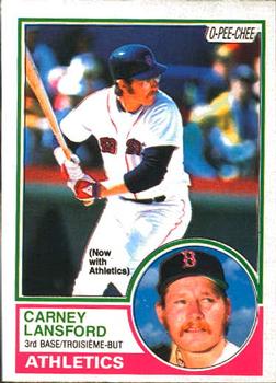 1983 O-Pee-Chee #318 Carney Lansford Front