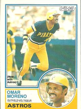 1983 O-Pee-Chee #332 Omar Moreno Front