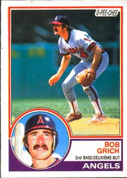 1983 O-Pee-Chee #381 Bob Grich Front