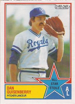 1983 O-Pee-Chee #396 Dan Quisenberry Front