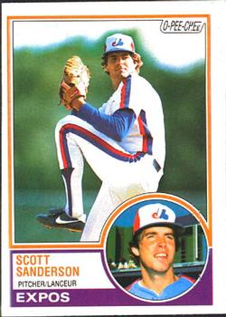 1983 O-Pee-Chee #54 Scott Sanderson Front