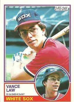 1983 O-Pee-Chee #98 Vance Law Front
