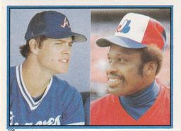 1983 Topps Stickers #206 Dale Murphy / Al Oliver Front