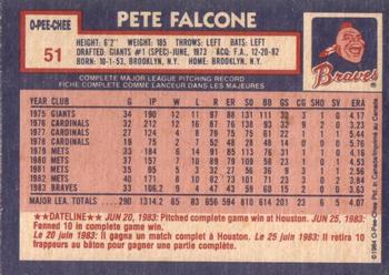 1984 O-Pee-Chee #51 Pete Falcone Back